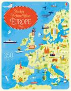 Couverture du livre « Sticker picture atlas ; Europe » de Jonathan Melmoth aux éditions Usborne