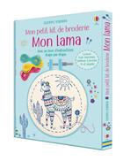 Couverture du livre « Mon lama ; mon petit kit de broderie » de Ian Mcnee et Lara Bryan et Janine Bethan aux éditions Usborne