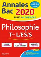 Couverture du livre « Annales bac 2020 philosophie term l, es, s » de Durand/Klein aux éditions Hachette Education