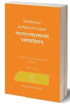 Couverture du livre « Mahabhasya de patanjali : paspasa » de Anonyme aux éditions Belles Lettres