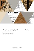 Couverture du livre « Compte-rendu analytique des séances de l'année » de Societe D'Economie P aux éditions Hachette Bnf