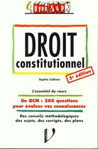 Couverture du livre « Droit Constitutionnel » de Sophie Collinet aux éditions Vuibert