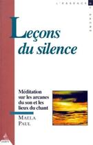 Couverture du livre « Les Leçons du silence » de Paul Maela aux éditions Dervy