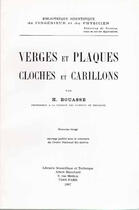 Couverture du livre « Verges et plaques ; cloches et carillons » de Henri Bouasse aux éditions Blanchard
