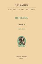 Couverture du livre « Oeuvres complètes t.23 ; romans t.5 ; 1917-1921 » de Charles-Ferdinand Ramuz aux éditions Slatkine