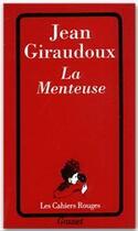 Couverture du livre « La menteuse » de Jean Giraudoux aux éditions Grasset