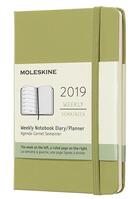 Couverture du livre « Agenda semainier poche vert rigide (édition 2019) » de  aux éditions Moleskine