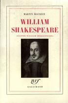 Couverture du livre « Master william shakespeare » de Maurice Martin aux éditions Gallimard (patrimoine Numerise)