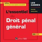 Couverture du livre « L'essentiel du droit pénal général (édition 2018/2019) » de Laurence Leturmy et Patrick Kolb aux éditions Gualino Editeur