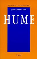 Couverture du livre « Hume ; une philosophie des contradictions » de Jean-Pierre Clero aux éditions Vrin