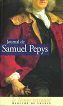 Couverture du livre « Journal » de Pepys Samuel aux éditions Mercure De France