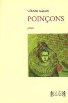 Couverture du livre « Poinçons » de Gerard Gacon aux éditions Jacques Andre