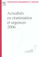 Couverture du livre « Actualites en reanimation et urgences 2006 » de  aux éditions Elsevier