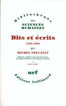 Couverture du livre « Dits et écrits 1954-1988 t.4 ; 1980-1988 » de Michel Foucault aux éditions Gallimard (patrimoine Numerise)