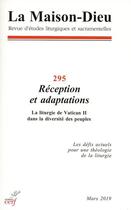 Couverture du livre « La maison-dieu numero 295 reception et adaptations » de  aux éditions Cerf