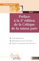 Couverture du livre « Int phil 09 pref critiq raison (2e édition) » de Deschamps/Kant aux éditions Nathan