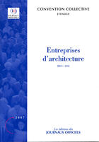 Couverture du livre « Entreprises d'architecture » de  aux éditions Direction Des Journaux Officiels