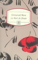 Couverture du livre « La mort de Dinah » de Emmanuel Bove aux éditions Motifs