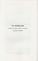 Couverture du livre « Hong-Fan (Le) » de Pierre Grison aux éditions Traditionnelles