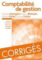 Couverture du livre « Corrigés de comptabilité de gestion » de  aux éditions Pearson