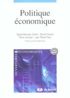 Couverture du livre « Politique economique » de Pisani-Ferry... aux éditions De Boeck