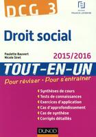 Couverture du livre « DCG 3 ; droit social ; tout l'entraînement (8e édition) » de Paulette Bauvert et Nicolas Siret aux éditions Dunod