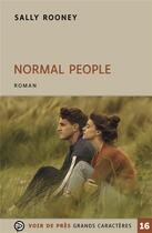 Couverture du livre « Normal people » de Sally Rooney aux éditions Voir De Pres