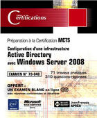 Couverture du livre « Windows server 2008 ; examen mcts 70-640 ; configuration d'une infrastructure active directory » de Jean-Francois Aprea aux éditions Eni