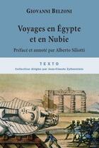 Couverture du livre « Voyages en Égypte et en Nubie » de Giovanni Belzoni aux éditions Tallandier