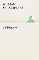 Couverture du livre « La tempete » de William Shakespeare aux éditions Tredition