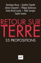 Couverture du livre « Retour sur terre ; 35 propositions » de  aux éditions Puf