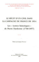 Couverture du livre « La correspondance de Pierre Dardenne ; premier empire » de Hantraye J aux éditions Cths Edition