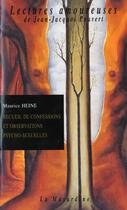 Couverture du livre « Recueil de confessions et observations » de Maurice Heine aux éditions La Musardine