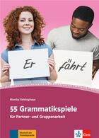 Couverture du livre « 55 grammatikspiele fûr partner- und gruppenarbeit » de Monika Rehlinghaus aux éditions La Maison Des Langues