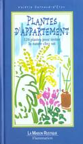 Couverture du livre « Plantes D'Appartement » de Valerie Garnaud-D'Ersu aux éditions Maison Rustique