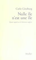 Couverture du livre « Nulle ile n'est une ile » de Carlo Ginzburg aux éditions Verdier