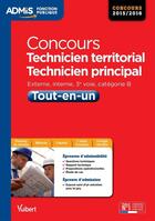 Couverture du livre « Concours technicien territorial, technicien principal ; tout-en-un catégorie B » de Luc Deslandes aux éditions Vuibert
