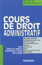 Couverture du livre « Droit administratif - deug » de Morand-Deviller Jacq aux éditions Lgdj