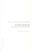 Couverture du livre « Ausias march » de Mestre Zaragoza aux éditions Casa De Velazquez