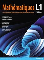 Couverture du livre « Mathématiques L1 ; cours complet avec fiches de révision (2e édition) » de Jean-Pierre Marco et Laurent Lazzarini aux éditions Pearson