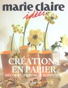 Couverture du livre « Créations en papier » de  aux éditions Marie-claire