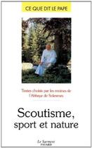 Couverture du livre « Scoutisme, sport et nature » de Jean-Paul Ii aux éditions Jubile