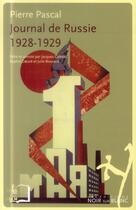 Couverture du livre « Journal de Russie 1928-1929 » de Pascal Pierre aux éditions Noir Sur Blanc