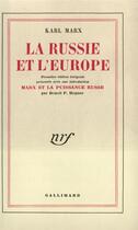 Couverture du livre « La russie et l'europe » de Karl Marx aux éditions Gallimard