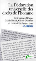 Couverture du livre « La declaration universelle des droits de l'homme » de  aux éditions Folio