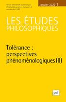 Couverture du livre « Etudes philosophiques 2023, n.1 » de  aux éditions Puf