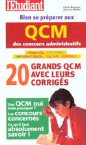 Couverture du livre « Bien se préparer aux QCM des concours catégorie C » de Celine Manceau aux éditions L'etudiant