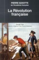 Couverture du livre « La révolution française » de Pierre Gaxotte aux éditions Tallandier