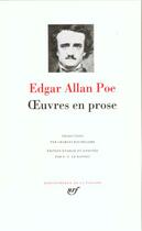 Couverture du livre « Oeuvres en prose » de Edgar Allan Poe aux éditions Gallimard