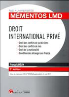 Couverture du livre « Droit international privé (7e édition) » de Francois Melin aux éditions Gualino